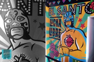 mural tipo mexicano bar lucha libre