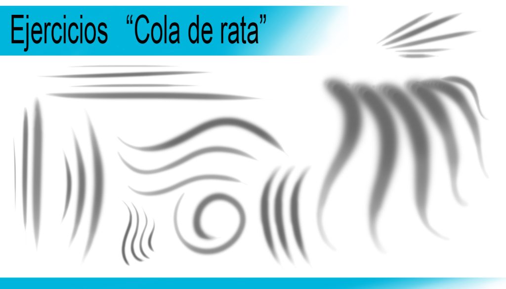 Trazos Cola de rata Aerografia