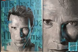 Pincel sobre lienzo Arnold Schwarzenegger